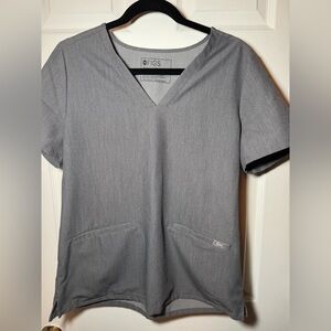 Women’s gray figs scrub top